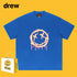 Drew T-shirts Flame Smiley Face Short Sleeve Print