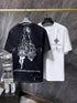 Chrome Heart T Shirts Sanskrit Half Sleeve Crew Neck Short Sleeve Casual