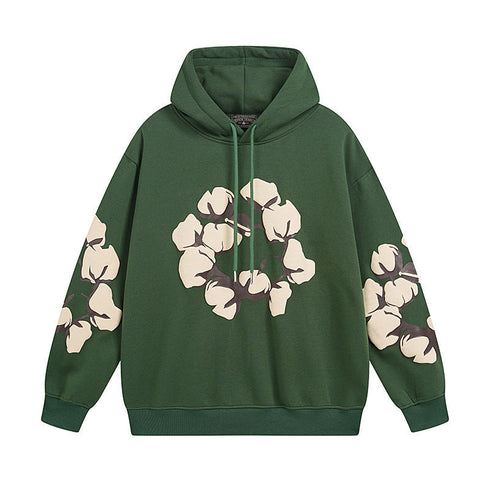 Denim Tears Hoodie Alphabet Foam Print Fleece Hoodie Sweater