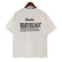 Rhude T-shirt Alphabet Slogan Printed Short Sleeve T-shirt