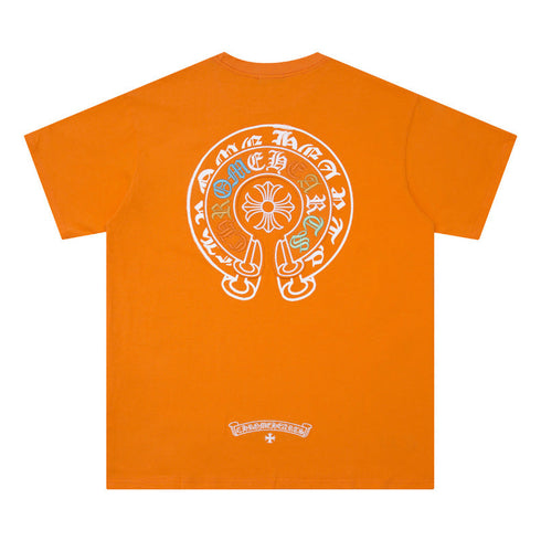 Chrome Heart T Shirts Horseshoe Patch Embroidery Short Sleeve T-Shirt