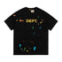 Gallery Dept T-Shirt Hand Painted Splash Ink Letter Print Short Sleeve T-Shirt