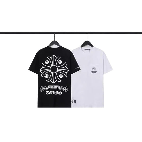 Chrome Heart T Shirts Croix Cross Gypsy Cotton Crew Neck Short Sleeve T-Shirt