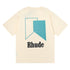 Rhude T-shirt Micro Standard Geometric Square Color Matching Printed Short Sleeve T-shirt
