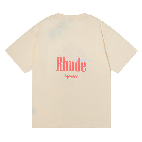 Rhude T-shirt Los Angeles RHUDE Sailing Letter Print Short Sleeve T-shirt