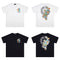 Chrome Heart T Shirts Cross Leather Print Short Sleeve T-Shirt Loose