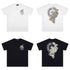 Chrome Heart T Shirts Cross Leather Print Short Sleeve T-Shirt Loose