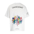 Chrome Heart T Shirts Colorful Cross Flower Arm Short Sleeve