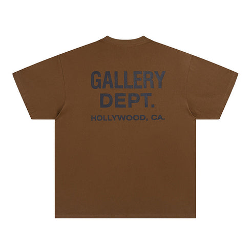 Mens T-shirts GALLERY DEPT printed round neck short-sleeved T-shirt pure cotton