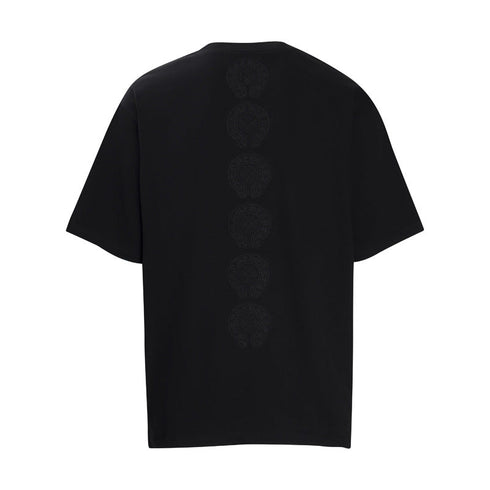 Chrome Heart T Shirts Crowe Cross Print Short Sleeve T-Shirt Loose