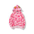 Bathing Ape Hoodie Autumn and Winter Shark Head Terry Sweater Men's and Women's Casual Camouflage Thin Sweater Baggy Coat