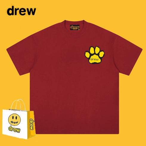 Drew T-shirts Short Sleeve Smiley round Neck Short Sleeve