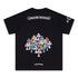 Chrome Heart T Shirts Colorful Cross Flower Arm Short Sleeve