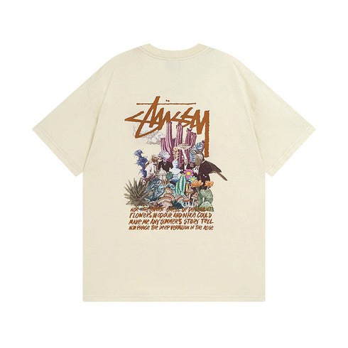 Stussy T-Shirts Casual Loose Couple T-Shirts