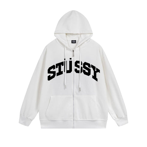 Stussy Hoodie Zip Cardigan Hooded Sweater