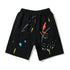 Gallery Dept Shorts Hand Painted Graffiti Ink Splashed Alphabet Casual Shorts
