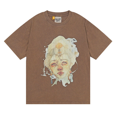 Gallery Dept T-shitrs Vintage Print Short Sleeves Lining
