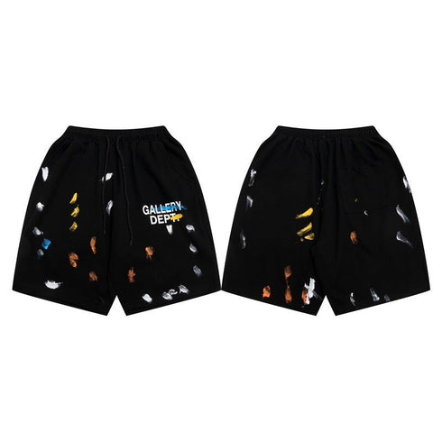 Gallery Dept Shorts Hand Painted Splash Ink Color Matching Casual Shorts