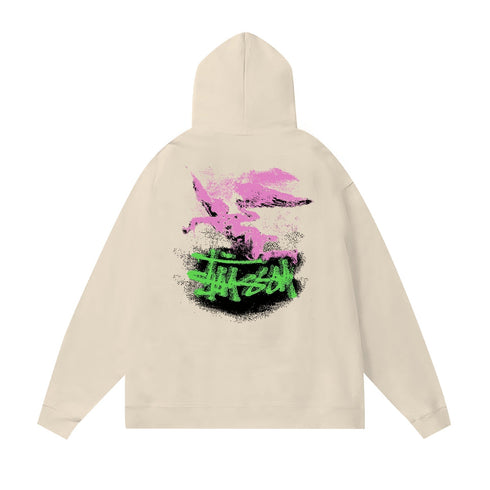 Stussy Hoodie Fall/Winter Fleece Hooded Sweater