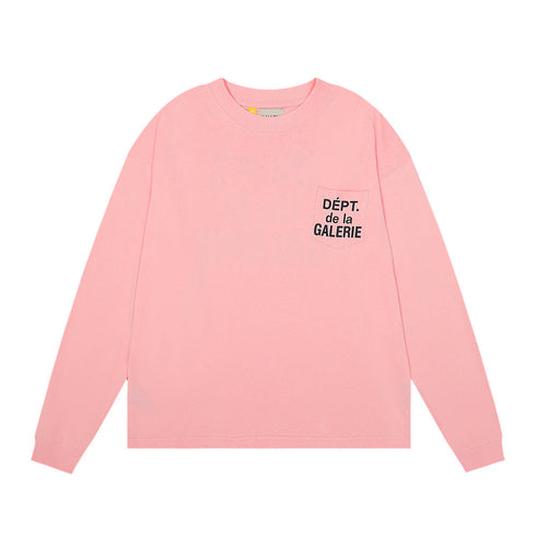 Gallery Dept Long Sleeve Shirt Alphabet Slogan Pocket Long Sleeve T-Shirt Bottom Shirt
