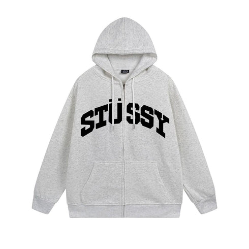 Stussy Hoodie Zip Cardigan Hooded Sweater