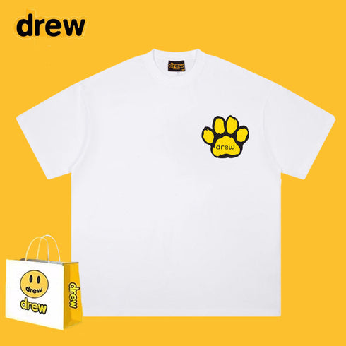 Drew T-shirts Short Sleeve Smiley round Neck Short Sleeve