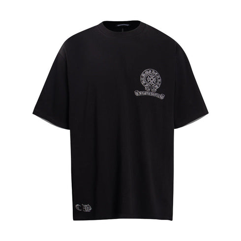 Chrome Heart T Shirts Cross Color Printed Short Sleeve T-Shirt