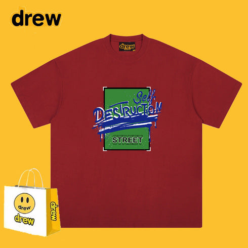 Drew T-shirts Short Sleeve T-shirt Smiley Face Short Sleeve