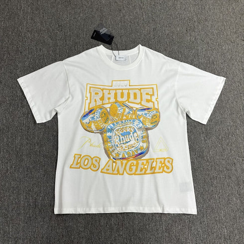 Rhude T-shirt Micro Label Champion Ring Printed Short Sleeve T-shirt