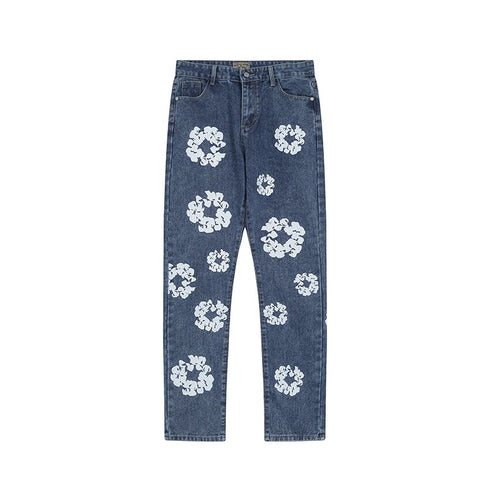 Denim Tears Outfit:Hoodie/Sweatpants (Separate Purchase Options) Casual Denim Jacket Coat Jeans Suit