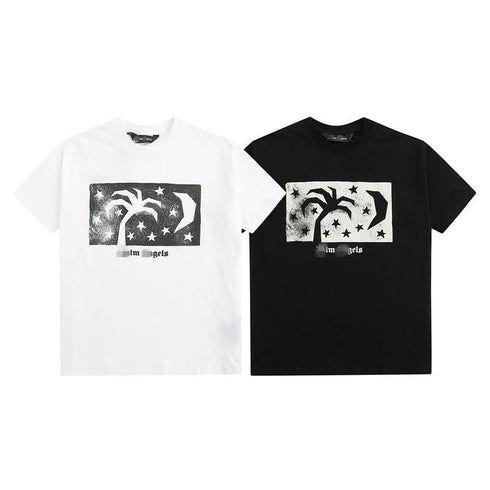 Palm Angels T-shirt Star Moon Print Short Sleeve T-shirt