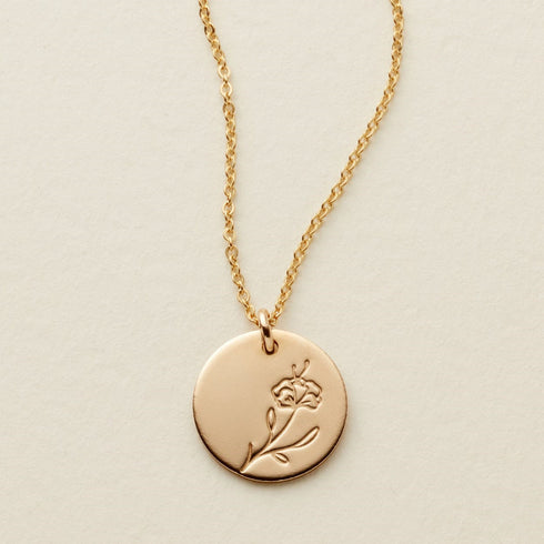 Birth Flower Necklace