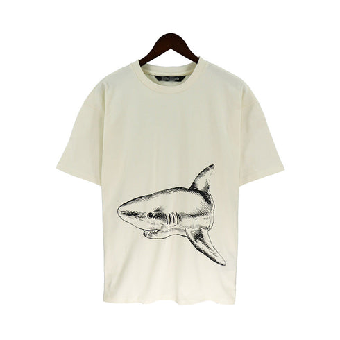 Palm Angels T-shirt Sketch Break Shark Alphabet Short Sleeve T-shirt