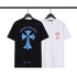 Chrome Heart T Shirts Sanskrit Color Printing Loose Cotton Casual Crew Neck Short Sleeve T-Shirt