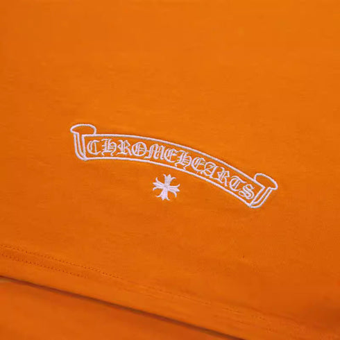 Chrome Heart T Shirts Horseshoe Patch Embroidery Short Sleeve T-Shirt