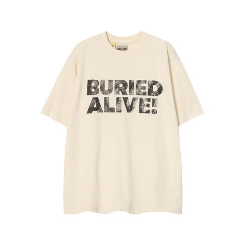Gallery Dept T Shirts Short Sleeve Los Angeles Gallery Dept Male and Female Couples Wear Loose BF