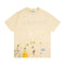 Gallery Dept T-Shirt Joint Letter Embroidery Hand Painted Ink Splashing Short Sleeve T-Shirt