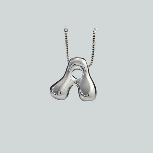 VVS Jewelry™ Chubby Bubble Initial Letter Necklace