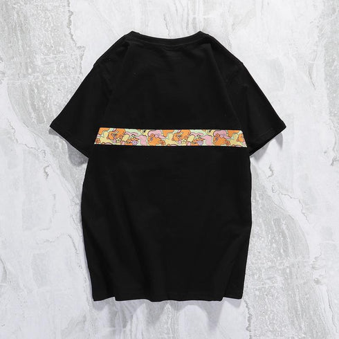 Bathing Ape T-Shirt Summer Casual Straight White Short Sleeve Cotton Round Neck T-shirt