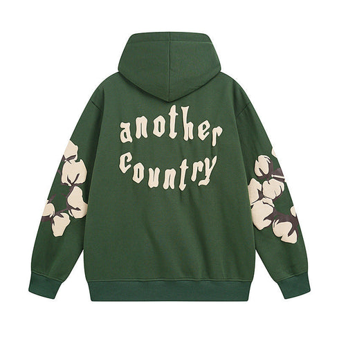 Denim Tears Hoodie Alphabet Foam Print Fleece Hoodie Sweater