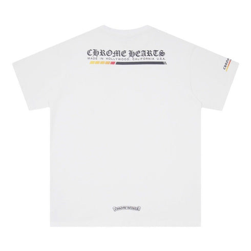 Chrome Heart T Shirts Croix letter print Sanskrit loose casual short sleeves