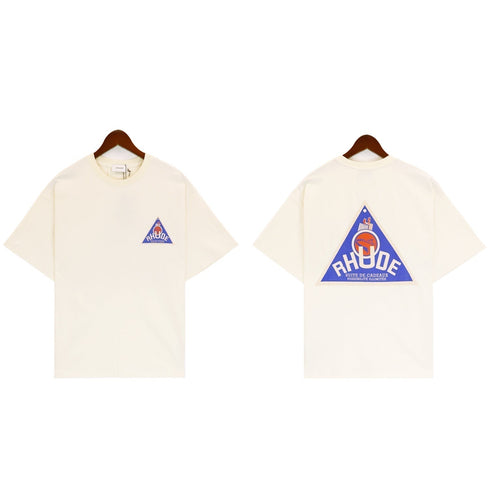 Rhude T-shirt Micro Label Alphabet Slogan Pattern Printed Short Sleeve T-shirt