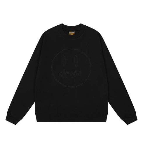 Drew House Sweatshirts Unisex Sketch Smiley Face Crew Neck Sweater