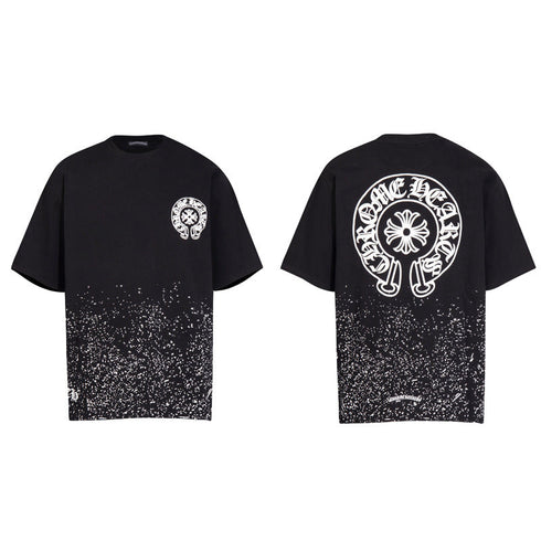 Chrome Heart T Shirts T-shirt sprayed loose cotton short sleeves