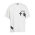 Chrome Heart T Shirts Cross Color Leather Printed Short Sleeve T-Shirt Loose