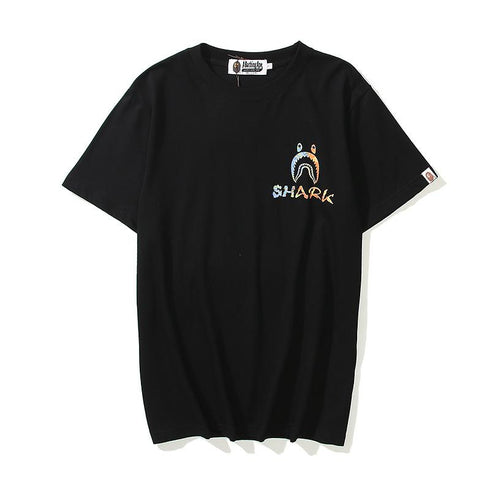 Bathing Ape T-Shirt Summer Short Sleeve Letter Print Round Neck Pullover T-shirt