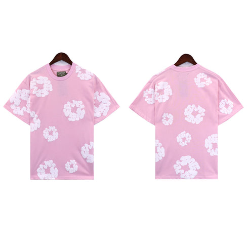 Denim Tears T-shirts Kapok Puff Print Short Sleeve T-shirt