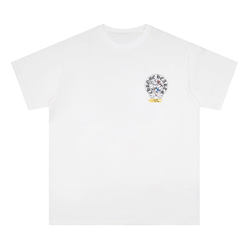 Chrome Heart T Shirts Crowe Cartoon Comic Print Short Sleeve