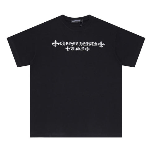 Chrome Heart T Shirts Croix Sanskrit Cross Horseshoe Old T-Shirt