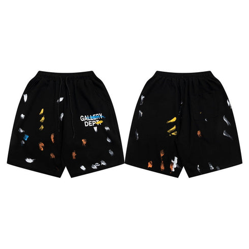 Gallery Dept Shorts Hand Painted Splash Ink Color Matching Casual Shorts